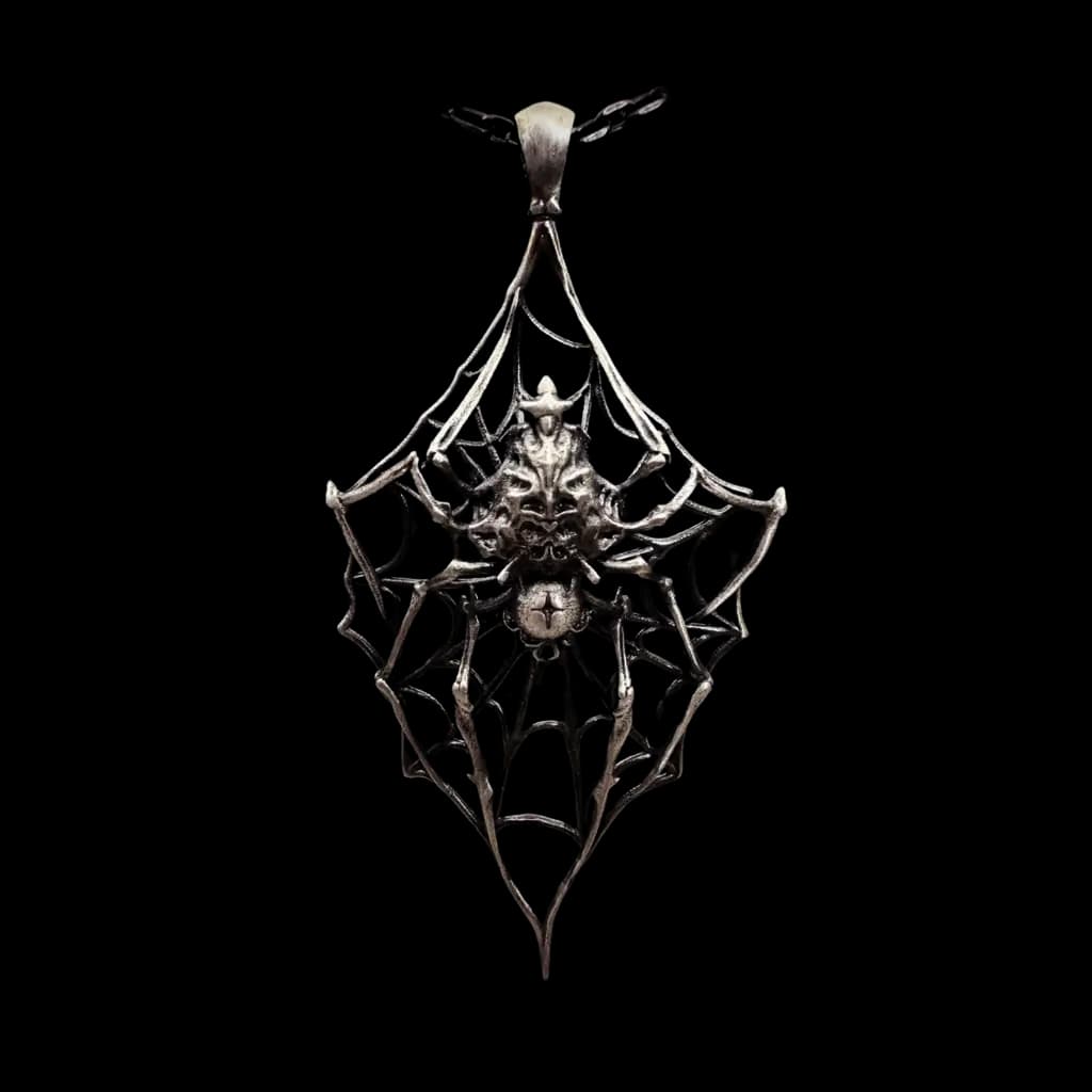 web-of-the-spider-silver-pendant
