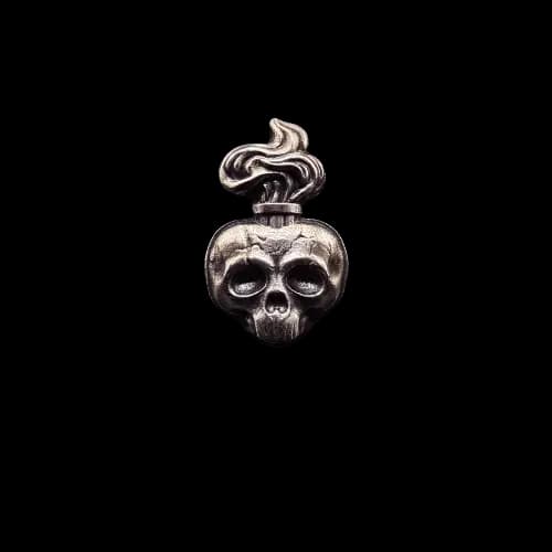 flaming-skull-stud-earrings