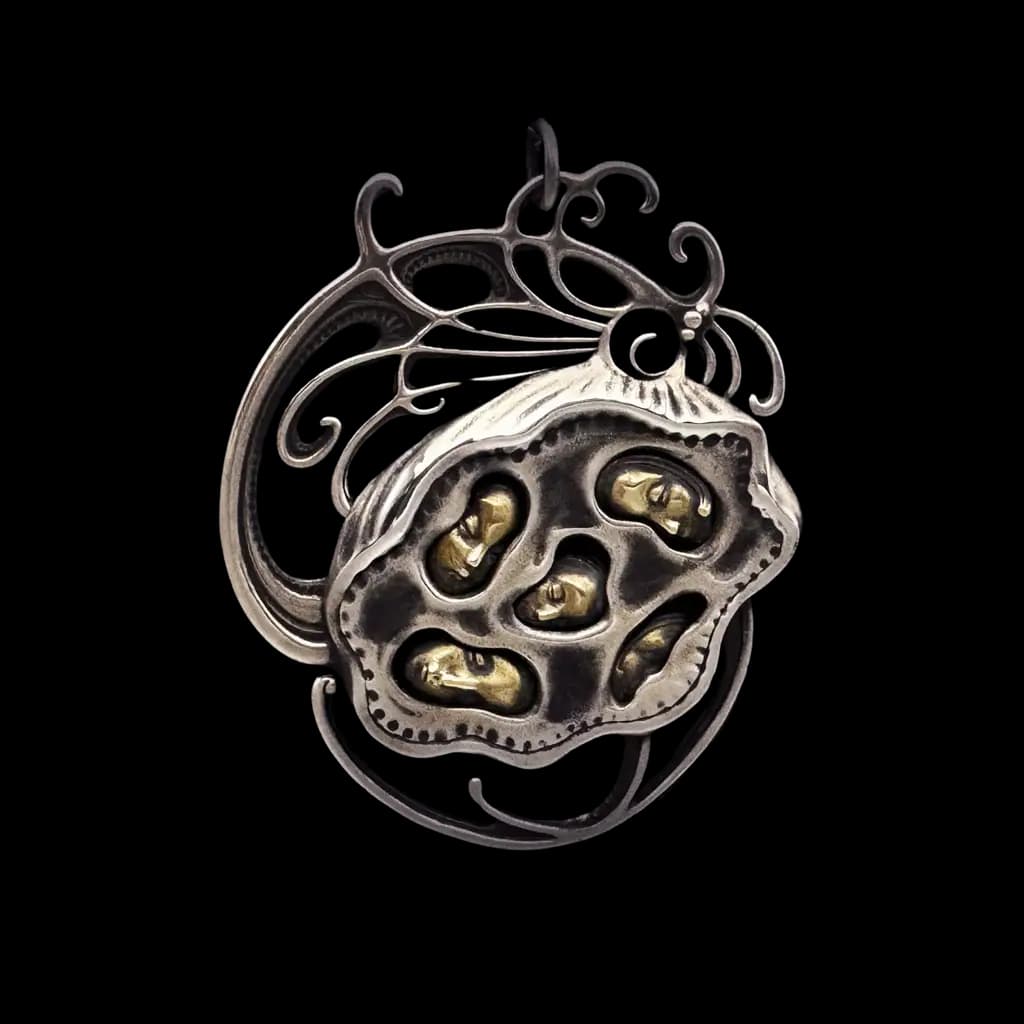 lotus-seed-esoteric-silver-pendant