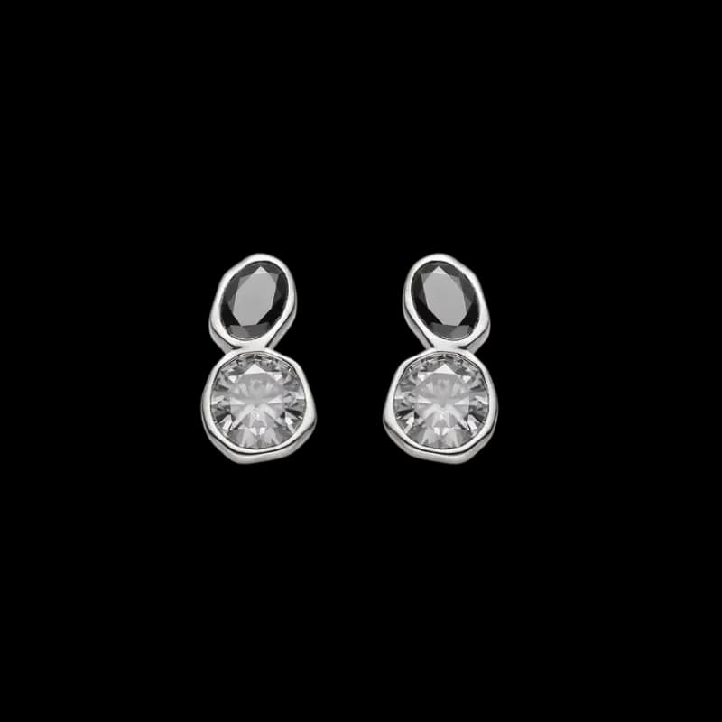 minimalist-black-white-moissanite-number-8-silver-earrings