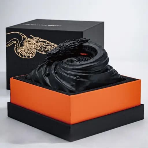 ZRZ Studio Ascending Clouds and Roaring Dragon – Imperial Seal Jewelry Box with Gift Packaging - Black
 / Ascending Clouds and Roaring Dragon – Imperial Seal Jewelry Box - Variant Image 0