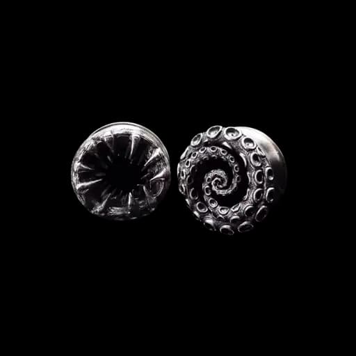 ZRZ Studio  / Whispers of the Abyss – Silver Ear Plugs - Variant Image 1